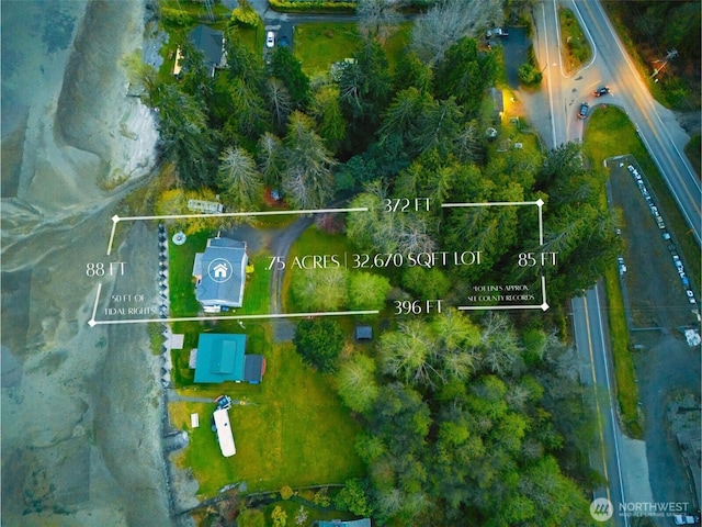 62 E N Bay Rd, Allyn, WA 98524 - view of property location with property boundaries highlighted