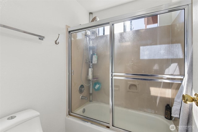 8407 18th Ave W Unit 6-104, Everett, WA 98204 - bathroom featuring enclosed tub / shower combo and toilet