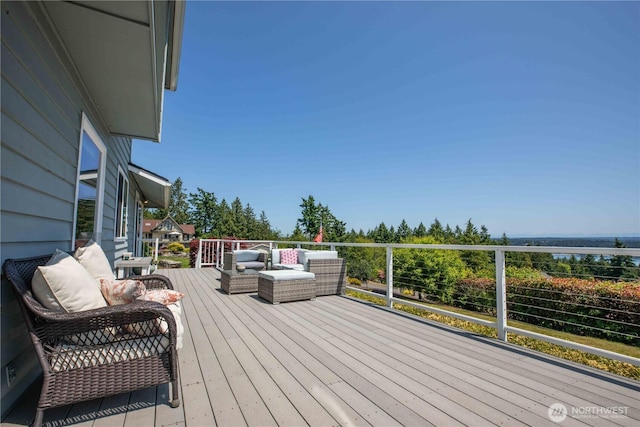 8082 Daniel Pl NW, Silverdale, WA 98383 - wooden terrace with a water view and an outdoor hangout area