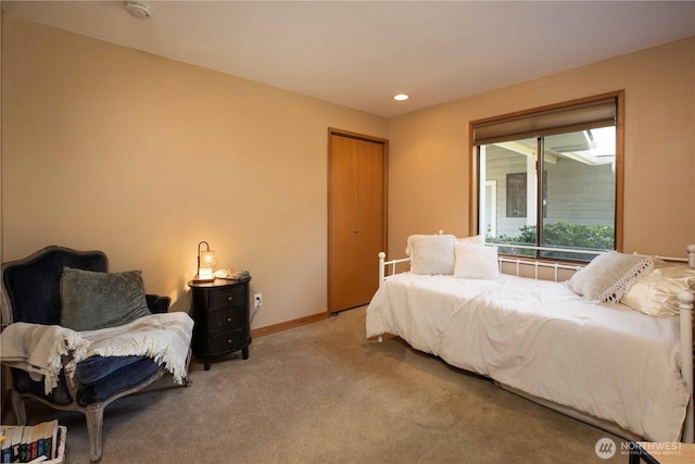 8082 Daniel Pl NW, Silverdale, WA 98383 - carpeted bedroom with baseboards, recessed lighting, and a closet