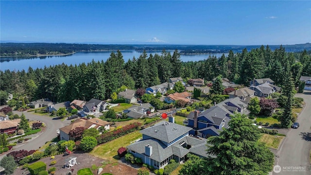 8082 Daniel Pl NW, Silverdale, WA 98383 - aerial perspective of suburban area featuring a large body of water and a heavily wooded area