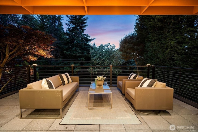 530 Alexander Ave, Kirkland, WA 98033 - patio terrace at dusk with outdoor lounge area