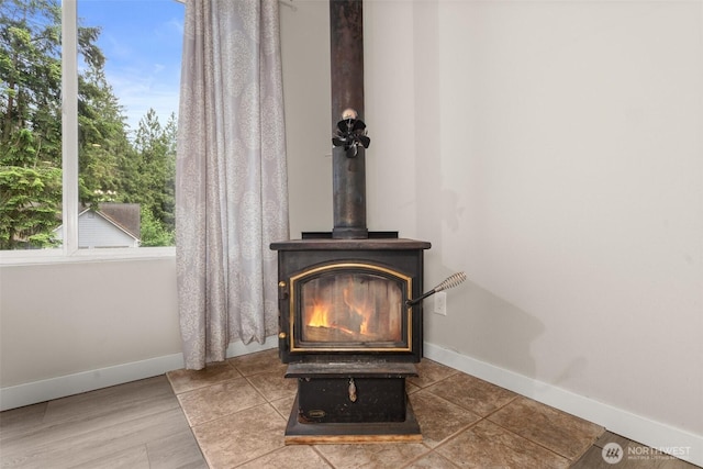 18822 Rampart Dr SE, Yelm, WA 98597 - detailed view of a wood stove and baseboards