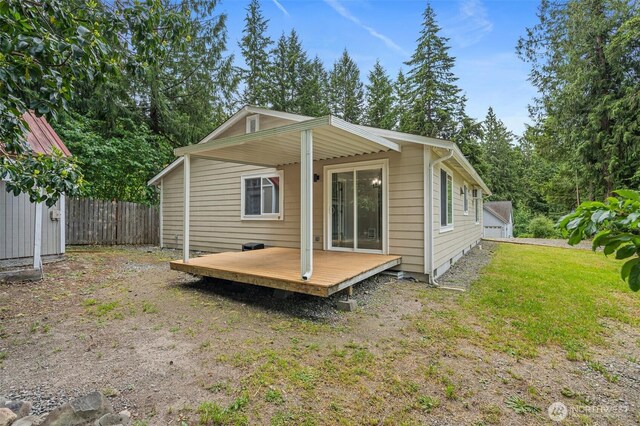 18822 Rampart Dr SE, Yelm, WA 98597 - rear view of property with a deck