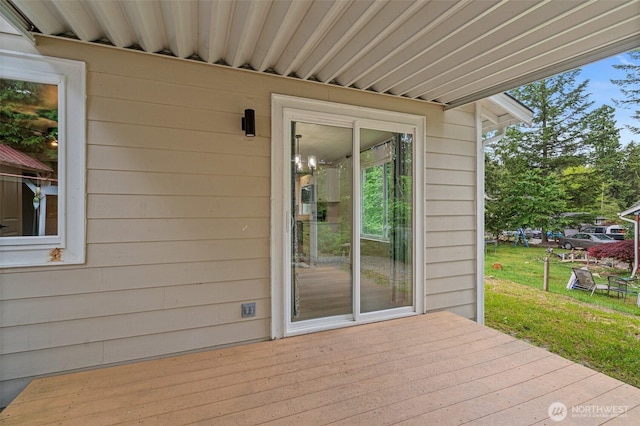 18822 Rampart Dr SE, Yelm, WA 98597 - wooden deck with a lawn