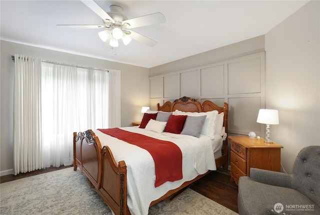23813 109th Street Ct E, Buckley, WA 98321 - bedroom featuring wood finished floors and a ceiling fan