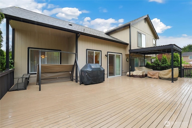 23813 109th Street Ct E, Buckley, WA 98321 - wooden terrace with grilling area