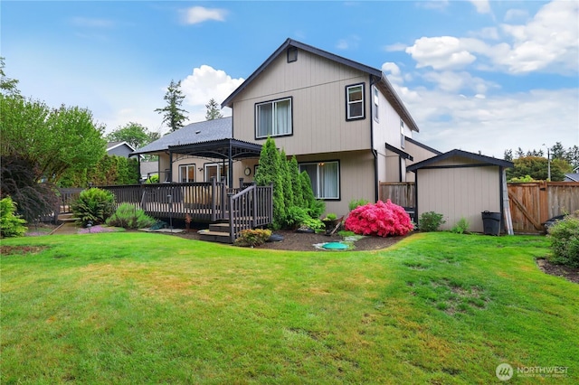 23813 109th Street Ct E, Buckley, WA 98321 - back of house featuring a deck