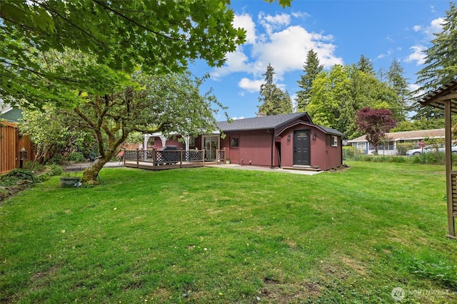 19019 Grannis Rd, Bothell, WA 98012 - view of yard with a wooden deck