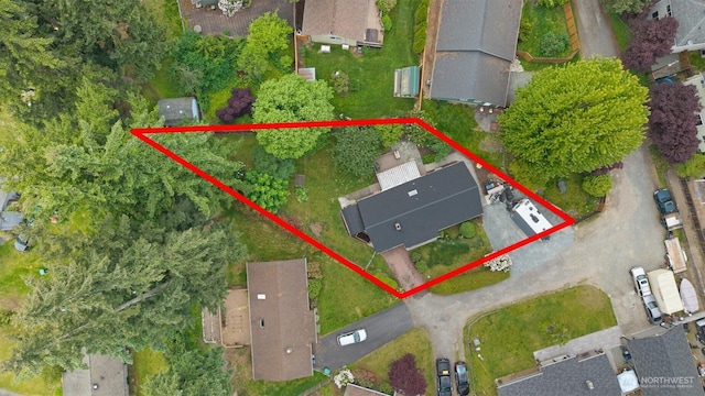 19019 Grannis Rd, Bothell, WA 98012 - aerial overview of property's location with property boundaries highlighted