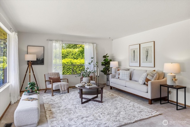 1420 Olympic Ave, Edmonds, WA 98020 - living room with carpet floors and baseboards