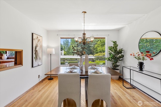 1420 Olympic Ave, Edmonds, WA 98020 - dining space with a chandelier and light wood finished floors