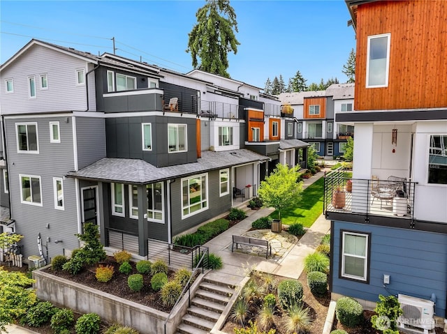 2349 N 147th St Unit B, Shoreline, WA 98133 - back of property featuring ac unit and a residential view