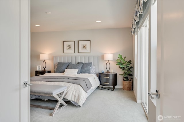 2349 N 147th St Unit B, Shoreline, WA 98133 - carpeted bedroom featuring recessed lighting and baseboards