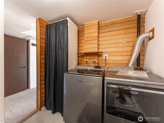 604 N Larch Ave, East Wenatchee, WA 98802 - laundry area with light colored carpet and separate washer and dryer