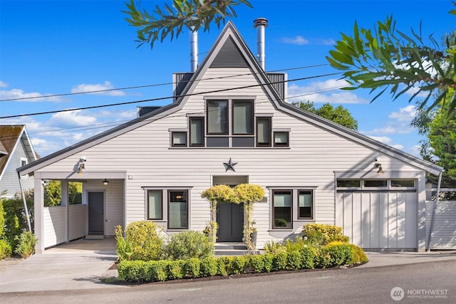 1237 Hawley Way NE, Bainbridge Island, WA 98110 - view of front facade featuring concrete driveway and a carport