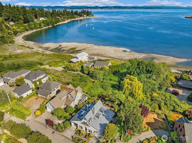 1237 Hawley Way NE, Bainbridge Island, WA 98110 - aerial view of property and surrounding area with a nearby body of water and nearby suburban area