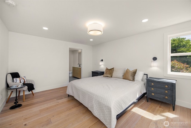 7201 Seward Park Ave S, Seattle, WA 98118 - bedroom featuring light wood finished floors, baseboards, and recessed lighting