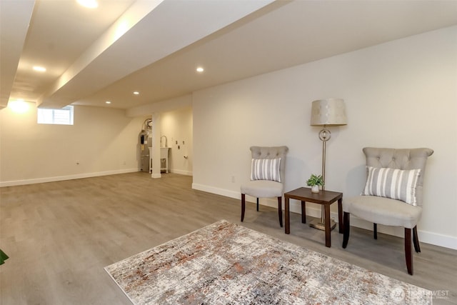 2914 S 17th St, Tacoma, WA 98405 - living area featuring recessed lighting, baseboards, and wood finished floors