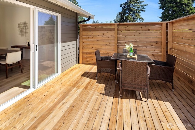 303 NE 133rd St, Seattle, WA 98125 - wooden terrace featuring outdoor dining space