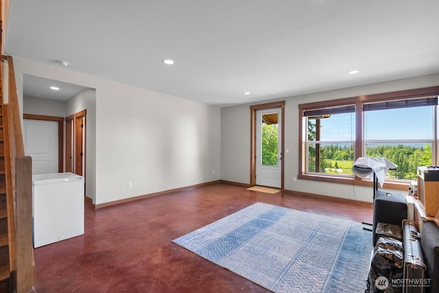 5675 E Hillcrest Dr, Port Orchard, WA 98366 - office with concrete floors, recessed lighting, and baseboards