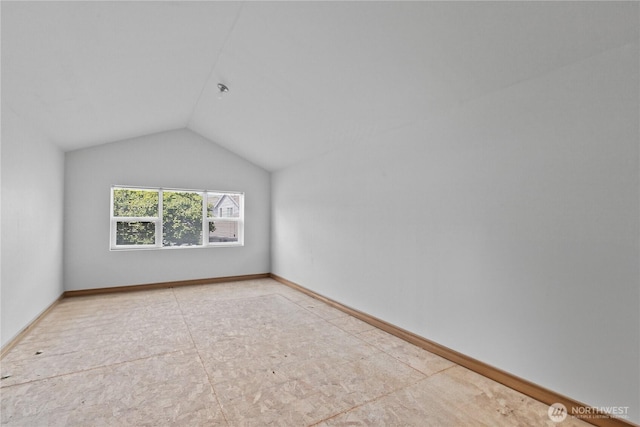 509 Clover Ln, Bellingham, WA 98226 - additional living space with lofted ceiling and baseboards