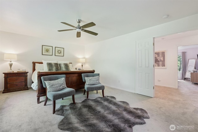 27716 NE 30th St, Redmond, WA 98053 - carpeted bedroom with baseboards and a ceiling fan