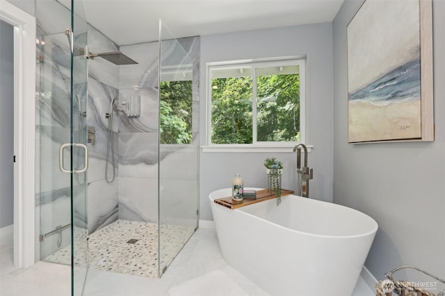 27716 NE 30th St, Redmond, WA 98053 - full bath featuring a marble finish shower and a soaking tub