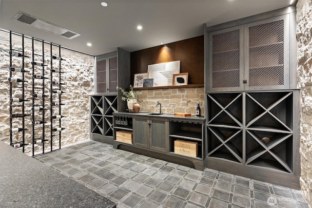 204 Northside Rd, Bellevue, WA 98004 - wine room featuring recessed lighting and a sink