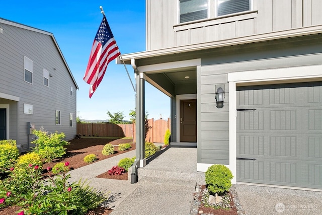 6451 Randolph Dr NE, Bremerton, WA 98311 - entrance to property featuring board and batten siding and a garage