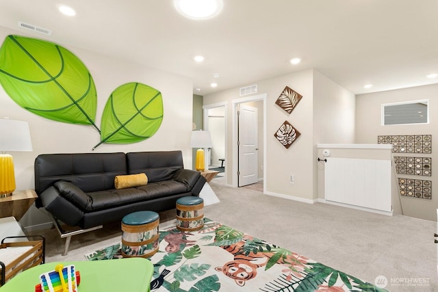 6451 Randolph Dr NE, Bremerton, WA 98311 - carpeted living area featuring recessed lighting and baseboards