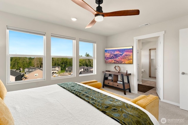 6451 Randolph Dr NE, Bremerton, WA 98311 - bedroom with carpet floors, baseboards, and a ceiling fan