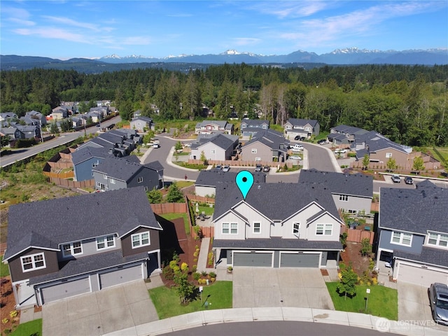 6451 Randolph Dr NE, Bremerton, WA 98311 - aerial perspective of suburban area with a forest and mountains