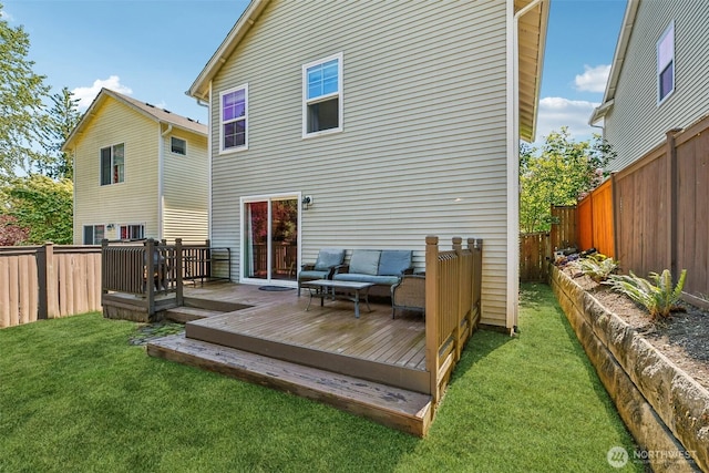 2603 105th Ave SE, Lake Stevens, WA 98258 - rear view of property with a deck and outdoor lounge area
