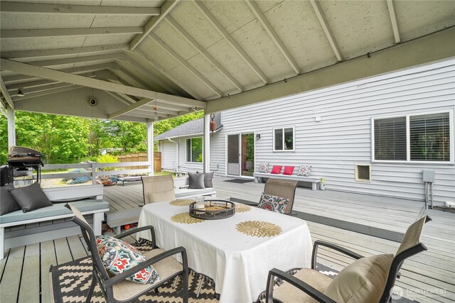 37911 300th Ave SE, Enumclaw, WA 98022 - wooden terrace with outdoor dining space and outdoor lounge area
