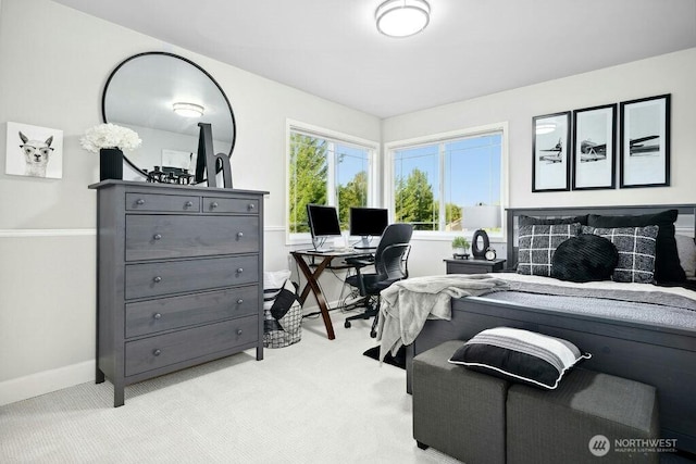 23510 14th Dr SE, Bothell, WA 98021 - bedroom with light colored carpet, a desk, and baseboards