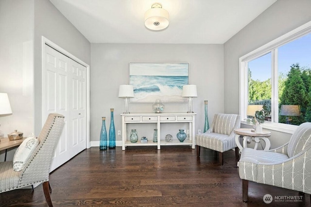 23510 14th Dr SE, Bothell, WA 98021 - sitting room featuring wood finished floors, a desk, and baseboards