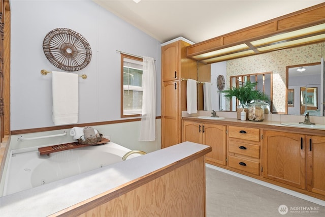 3758 Aiken Rd SE, Port Orchard, WA 98366 - full bathroom with double vanity and a jetted tub