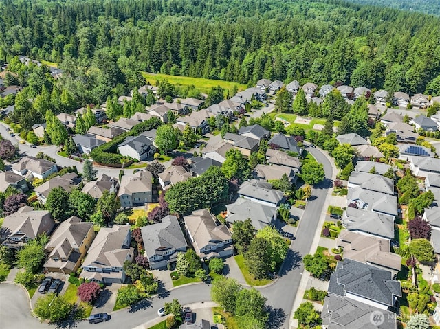 27332 SE 10th Ct, Sammamish, WA 98075 - aerial view of residential area featuring a heavily wooded area