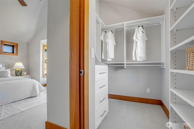 2334 N 57th St, Seattle, WA 98103 - spacious closet featuring vaulted ceiling and light colored carpet