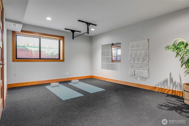 2334 N 57th St, Seattle, WA 98103 - unfurnished room featuring baseboards, plenty of natural light, and recessed lighting