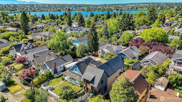 2334 N 57th St, Seattle, WA 98103 - aerial view of residential area featuring a nearby body of water