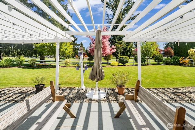 6888 Golf View Dr, Lynden, WA 98264 - view of patio / terrace with a pergola
