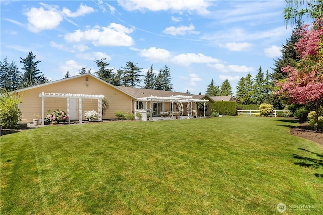 6888 Golf View Dr, Lynden, WA 98264 - rear view of house featuring a pergola and a patio