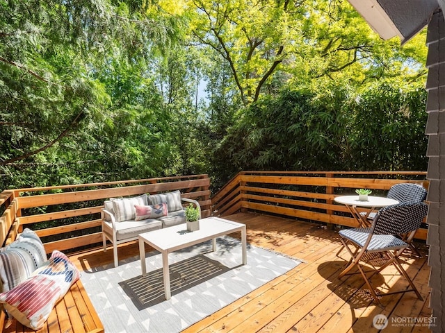 4828 38th Ave NE, Seattle, WA 98105 - wooden terrace with outdoor lounge area