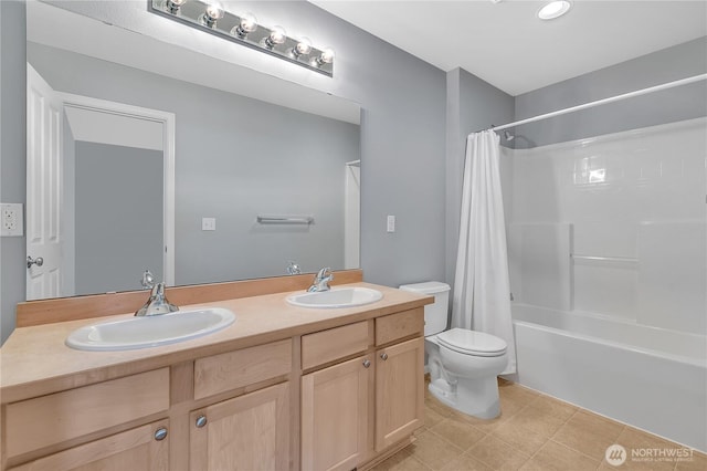 5909 Panorama Dr SE Unit 6-103, Auburn, WA 98092 - full bath with toilet, shower / bath combo, and double vanity