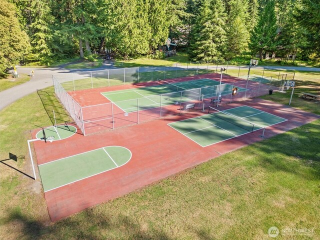 7101 Rainier Way, Glacier, WA 98244 - view of basketball court with a tennis court