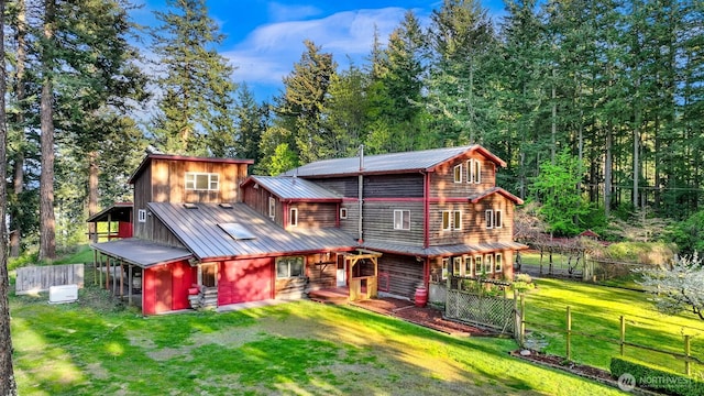 3542 Constitution Rd, Lummi Island, WA 98262 - rear view of property with metal roof and a standing seam roof