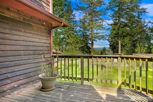 3542 Constitution Rd, Lummi Island, WA 98262 - wooden deck featuring a yard