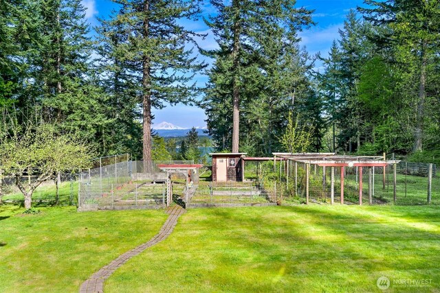 3542 Constitution Rd, Lummi Island, WA 98262 - view of yard with a vegetable garden